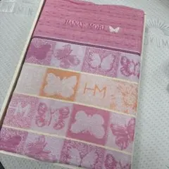 HANAEMORI タオルケット蝶々柄 綿100% 130x180cmのサムネイル