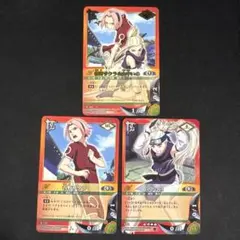 NARUTO カードゲーム うちはサスケ&春野サクラ 日向ネジ&テンテン 2枚