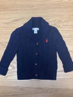 ラルフローレン 紺色カーディガン 12M