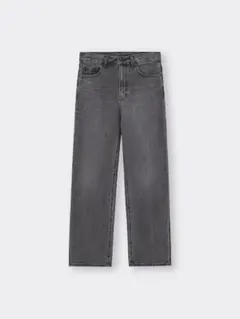 GU ハイライズストレートジーンズ　グレー