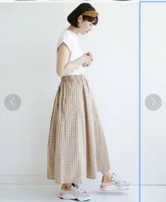 haco! フェリシモ　チェック柄ロングスカート