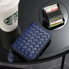 【新品未使用】カードケース　紺　ネイビー　カード　コンパクト　名刺入れ