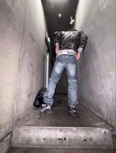 True Religion似フレアダメージ加工 デニム