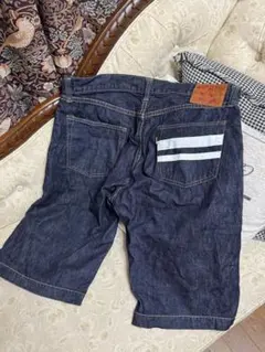 桃太郎JEANS デニム ハーフパンツ 二本線のサムネイル