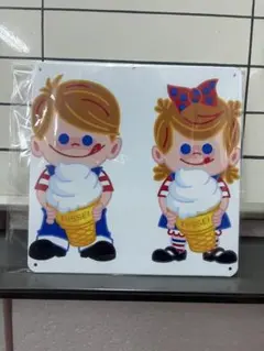 NISSEI ブリキ看板 昭和 レトロ看板☆ ソフトクリーム 懐かしい