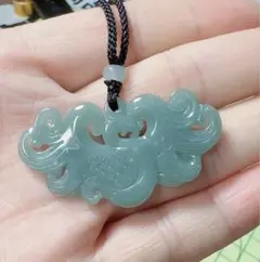 R2-01716-1 天然本翡翠《本物保証》「鳳凰」ペンダント