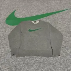 00s OLD NIKE 短丈 スウェット ビッグスウッシュ デカロゴ Y2K