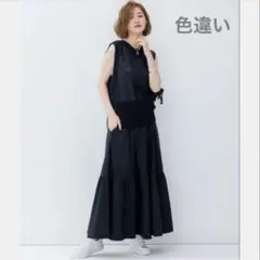 完売 23区 S　ハイカウントウェザーストレッチ ティアード スカートのサムネイル