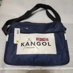 新品未使用　KANGOLショルダーバッグ　スクールバッグ等に！ネイビー/白