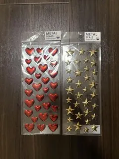 【新品未使用】 ハートと星のシールセット