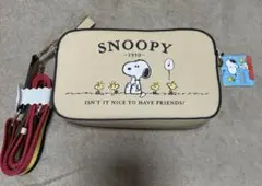 SNOOPY ショルダーバッグ イラスト付き　未使用