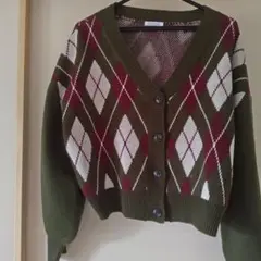 OLIVE des OLIVE アーガイル柄 カーディガンのサムネイル
