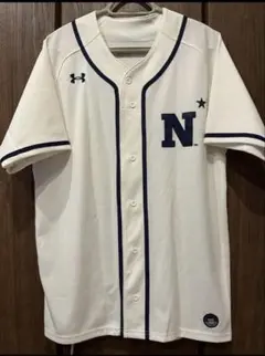 超美品！レア商品！アメリカ海軍士官学校　カレッジ　ベースボール　シャツのサムネイル
