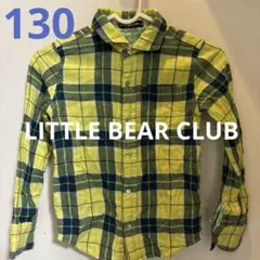 美品　LITTLE BEAR CLUB チェック柄長袖シャツ 130 丸高衣料