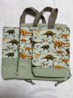 恐竜柄　入園入学　3点セット