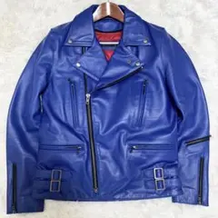 美品✨リューグーレザーズ ダブルライダースレザージャケット 2way ライナー付のサムネイル