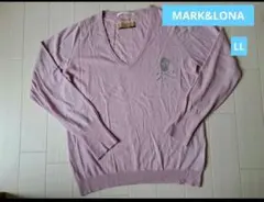MARK&LONA ピンク ニットセーター LL