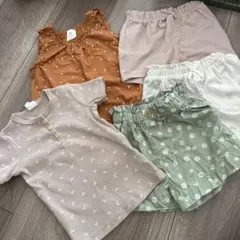 H&M ベビー服 9-12M タンクトップとショートパンツセット