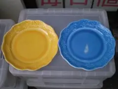 メーカー不明　メラミン製プレート　2枚　直径27㎝