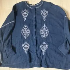 ココさま専用　GA-ON ネイビー刺繍長袖シャツのサムネイル