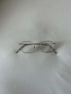 シルバーメタルフレーム度付き眼鏡 新品未使用