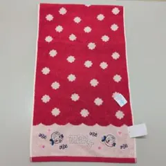 ペコちゃん ミルキー フェイスタオル レッド