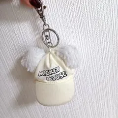 ミッキーマウス ふわふわ耳付きキーホルダー