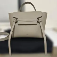 【超美品】CELINEハンドバッグ　ベルトバッグマイクロ　セリーヌ　ライトトープ