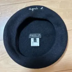 agnès b. ENFANT 黒 ベレー帽 サイズ2 美品