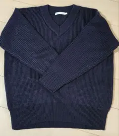 AMERICAN HOLIC ネイビー Vネックセーター L