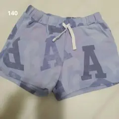 GAP KIDS ロゴ総柄 ショートパンツ ハーフパンツ L(10)　ガールズ