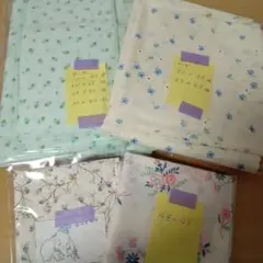 青系 花柄ガーゼ生地 まとめ売り セット