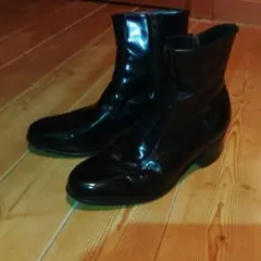 FLORSHEIM サイドジップ レザー ヒールブーツ ブラック 黒