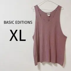 8 BASIC EDITIONS 赤紫 タンクトップ XL トップス 夏 古着