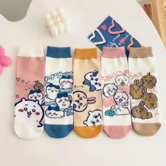 新品♡ちいかわ♡キャラクターソックス♡靴下5足セット