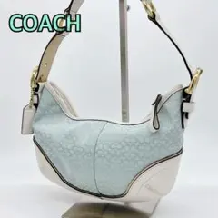 極美品 希少カラー COACH シグネチャー ワンショルダーバッグ　コーチ