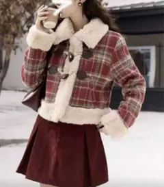 チェック柄　クリスマス　コート　グレイル　韓国　シーイン　ZARA ダーリッチ