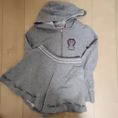 Mezzo Piano グレー パーカー スカートセット