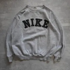 90's NIKE ナイキ　スウェット　グレー　カマボコ　ゴツナイキ