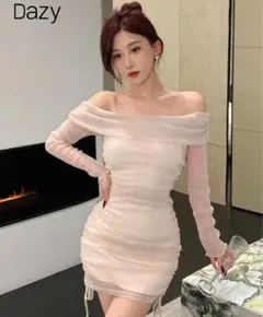 オフショル ミニワンピース