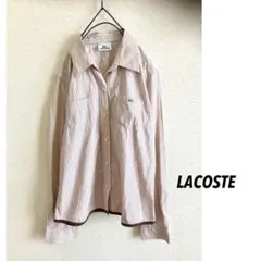 LACOSTE ピンク ストライプ shirt