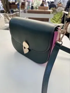 kate spade ケイト・スペード ショルダーバッグダークグリーン×ピンク
