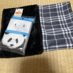 二重構造 ネックウォーマー＆吸湿発熱チェックネックウォーマー☆鼻セレブティッシュ