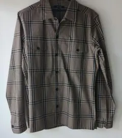 MICHEL KLEIN チェック柄 薄手長袖シャツ 51（LL）