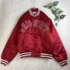 【美品】 80s USA製 Swingster ナイロンスタジャン 刺繍 M