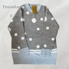 プロバドール ドット柄 長袖セーター セーター カジュアル ガーリー 水玉模様