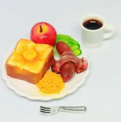 ②モーニングセット 1/10 樹脂粘土 ドールハウス 食品サンプル ミニチュア