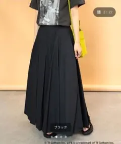 【美品】Ray BEAMS 　ブラック フレアスカート　ロングスカート