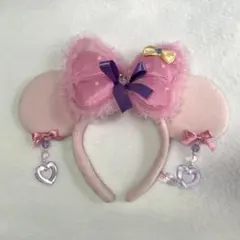 ディズニー　イヤリング　カチューシャ　ミニー　ピンク