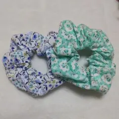 花柄シュシュ　2個セット